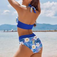 Bikini con estampado floral para mujer, traje de baño de dos piezas, de cintura alta, para adolescentes - details 21