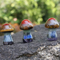 Serie de piedras de cristales curativos de 7 Chakras naturales, energía espiritual, Bola de pulgar, varita, corazón, Luna, Ángel, colgante, adorno de pirámide - details 5