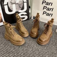 Las mujeres de suela gruesa botines, botas de motorista británico mejorado, otoño e invierno nuevo estilo - details 3