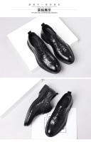 Primera capa de piel de oveja de los hombres de negocios casual zapatos de cuero formal zapatos de los hombres. - details 12