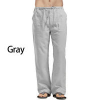 Spring Men's Linen Wide Leg Pants Oversized Sports Street Casual Yoga Pants Sweatpants Men's - details 5