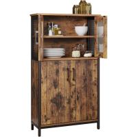 Estante Ajustable para Baño Estilo Industrial Rústico y Negro Ideal para Salón y Cocina - details 0