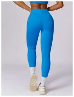 Mallas de Yoga para mujer, pantalones deportivos sin costuras, de cintura alta, con realce de caderas, para entrenamiento y correr - details 4