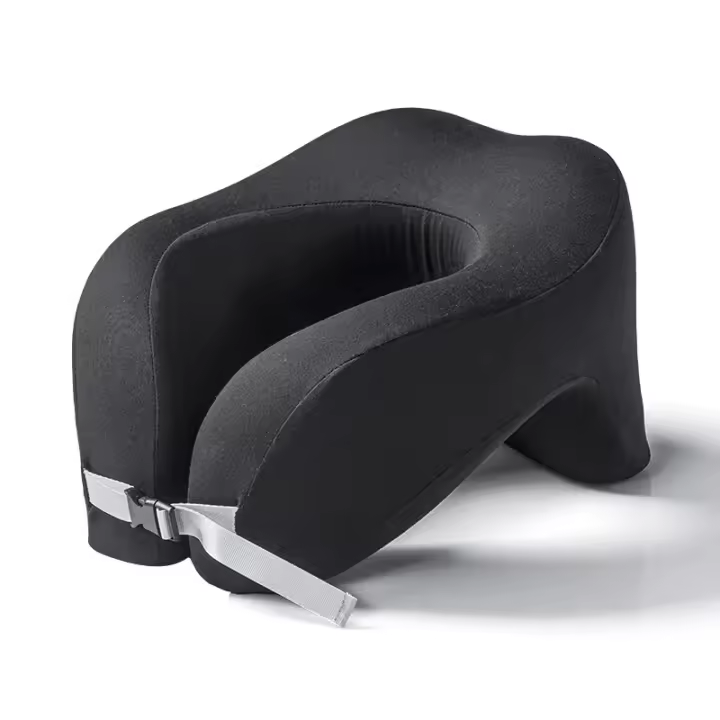 Almohada de Viaje en Forma de U de Espuma de Memoria Pura Soporte Cervical para Dormir en Avión y Oficina - 1