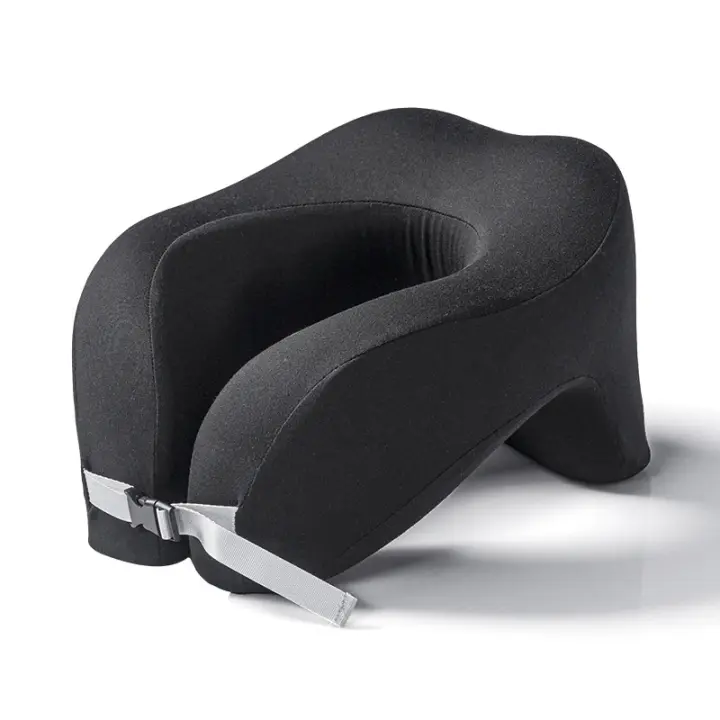 Almohada de Viaje en Forma de U de Espuma de Memoria Pura Soporte Cervical para Dormir en Avión y Oficina - 1