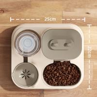 Alimentador automático de agua para gatos, separación en seco y húmedo con fuente de agua, dispensador de agua para mascotas, gran capacidad, desmontable - details 3