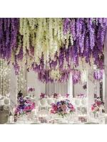 Guirnalda Colgante de Flores de Estira de Jazmín Artificial 12pcs Decoración de Arco de Jardín de Boda al Aire Libre Flores Falsas para Decoración de Fiesta en Casa - details 2