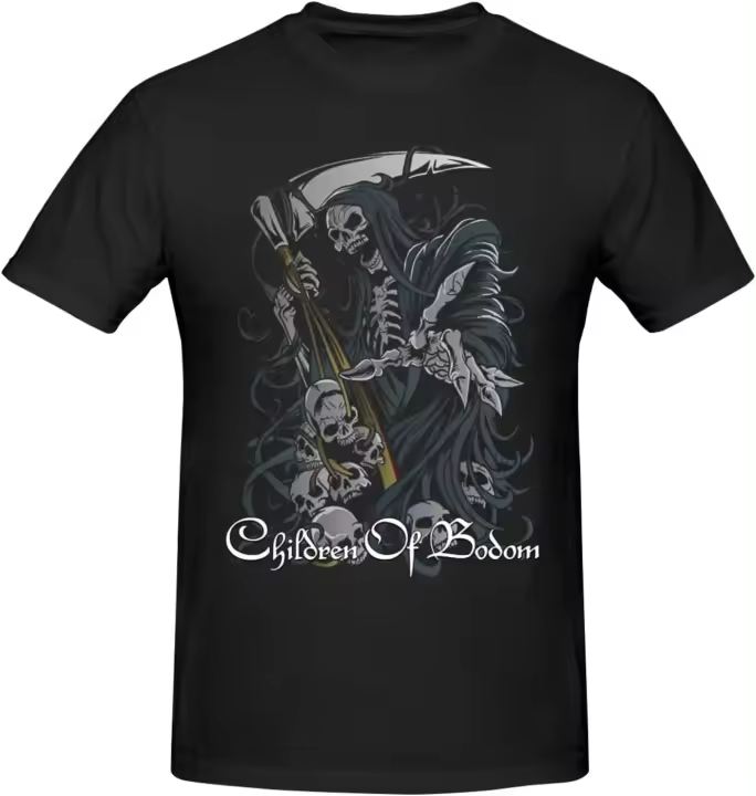 Lindo Children of Bodom camiseta para hombre verano cuello redondo camiseta algodón casual manga corta Tops - 1