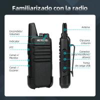 Mini Walkie Talkie PMR 446 PTT, 4 piezas, para caza, cafetería, RETEVIS, RT622 - details 10