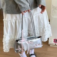 Bolso de mano francés dulce para compras, cinta de estilo coreano para mujer, bolso para axila, bolso de viaje de cuero PU de alta calidad - details 13
