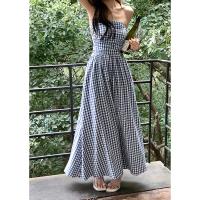 Vestido largo de playa Sexy con espalda descubierta para mujer, vestido de verano sin tirantes y sin mangas con hombros descubiertos, vestido de fiesta de noche elegante de estilo coreano - details 1