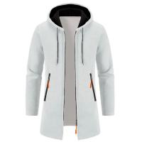 Men's Long Sleeve Sweatshirts for Men with Zipper Hooded Mens Oversize Winter Top Jacket Coat Warm Streetwear - details 4