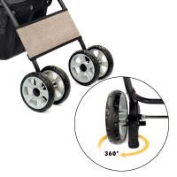 Carrito Plegable para Mascotas PAWZ Road de Acero Oxford con Ruedas Giratorias y Frenos para Perros y Gatos Material del Marco de Acero de Carbono - details 8