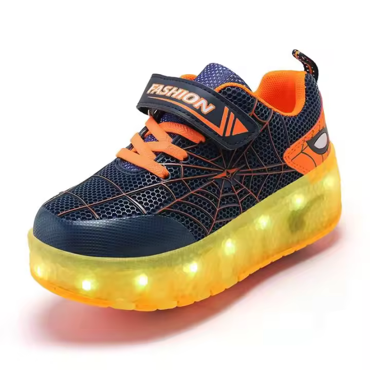 Patines para niños con luces LED intermitentes ajustables para niñas y niños, carga USB para ambas ruedas - 1
