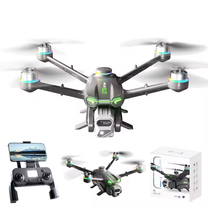 Drone profesional - Retorno inteligente de localización GPS - Cabezales de cámara duales HDR - Capacidad de transferencia de imágenes HD 5G - 1