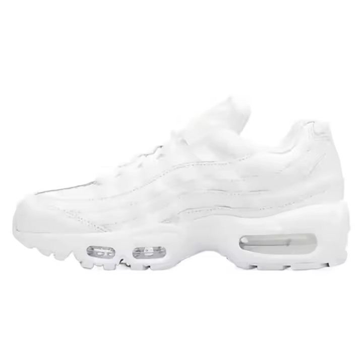 Leten Air Max 95 Hombres y Mujeres Cómodos, Versátiles, Antideslizantes, Ligeros, Simples, Zapatos Casuales de Corte Bajo para Correr, Zapatos de Trabajo Blancos Puros - 1
