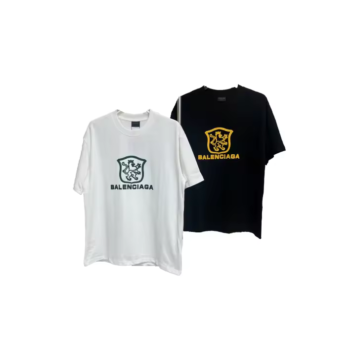 Nueva colección de verano con logotipo impreso frontal, camiseta deportiva de algodón puro con cuello redondo para hombre, camisa informal de estilo básico para pareja - 1