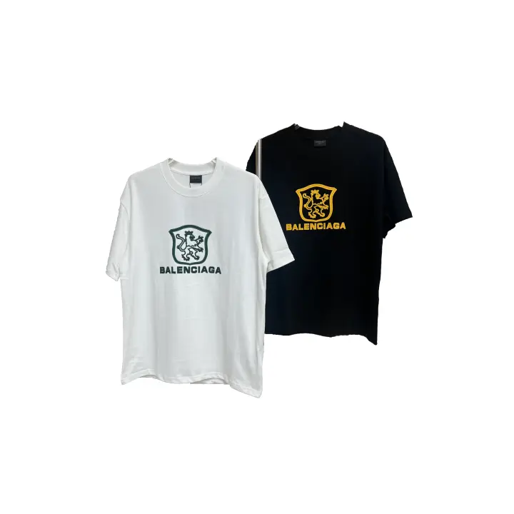 Nueva colección de verano con logotipo impreso frontal, camiseta deportiva de algodón puro con cuello redondo para hombre, camisa informal de estilo básico para pareja - 1