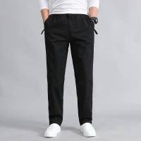 Ropa de hombre Pantalones Lápiz Cargo Color sólido Bolsillos Elástico Cintura alta Casual Moda Primavera Otoño Pantalones vintage - details 6
