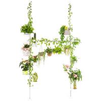 Macetas de Flores Telescópico Estantería para Plantas de Metal con 12 Bandeja, 2 Gancho y 1 Barra Telescópica - details 3