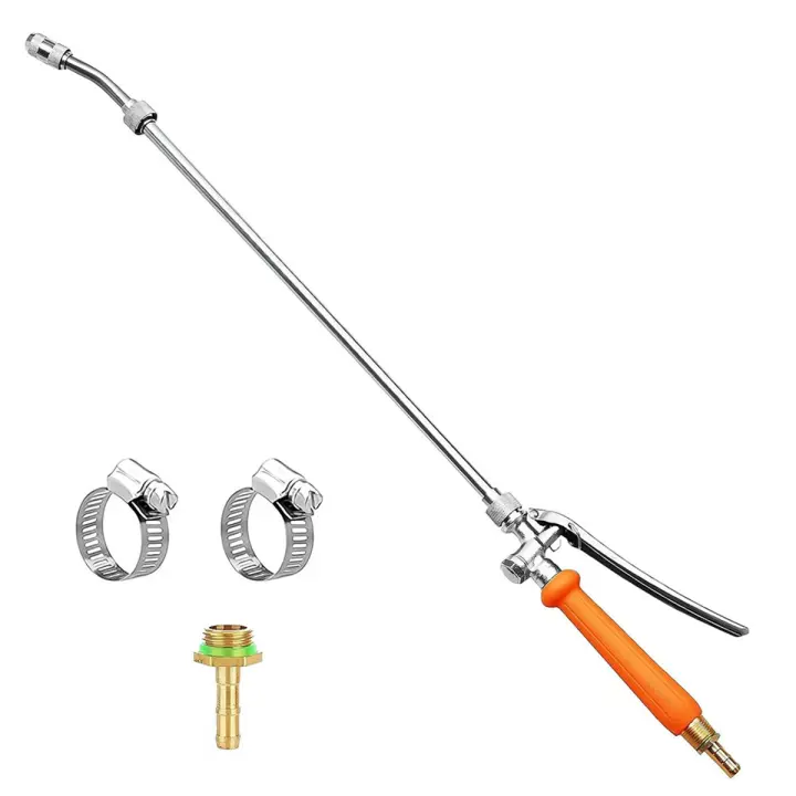 Varita pulverizadora de acero inoxidable, repuesto de varilla pulverizadora de púas de latón de 1/4 pulgadas y 3/8 pulgadas, varilla pulverizadora de 29 pulgadas + válvula de cierre - 1