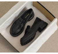 Mocasines de suela gruesa para mujer, nuevos zapatos de cuero retro de primavera 2025, zapatos de tacón grueso sin cordones con suela blanda para mujer - details 11