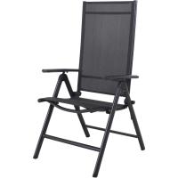 Silla plegable de aluminio Korfu, 67 x 59 x 113 cm, Carbón - details 0