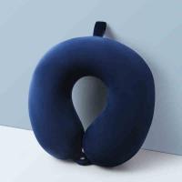 Almohada portátil de viaje en forma de U de doble cara con bolsa de almacenamiento, cojín de soporte para el cuello, cómodo Protector de cuello lavable para dormir - details 12