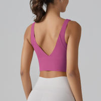 Hmidou-Sujetador deportivo para mujer, ropa interior Sexy de realce para Yoga, correr, gimnasio, Tops de Fitness, camiseta sin mangas de verano - details 12