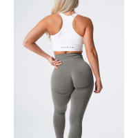 Leggings deportivos de cintura alta para mujer NVG de spandex con pantalones interiores suaves para ropa de gimnasio y fitness. - details 16