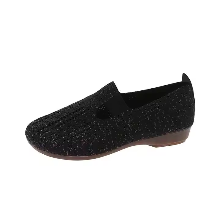 Nuevos zapatos de baile latino tejidos para mujer, zapatos deportivos negros de alta calidad para caminar, deportes de ocio y chicas jóvenes - 1