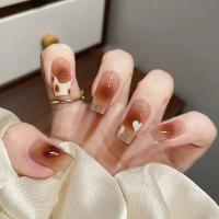 Caja de 24 piezas uñas removibles estilo corto parches uñas postizas uñas tabletas - details 56