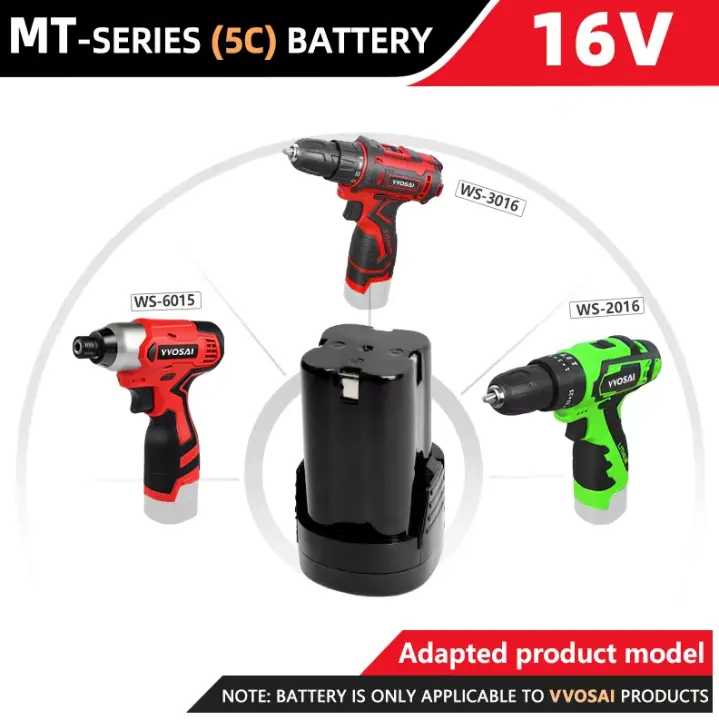 VVOSAI-batería recargable de 12V y 20V para Taladro Inalámbrico, sierra, destornillador, llave, amoladora angular, herramientas eléctricas sin escobillas, Serie de iones de litio - 1