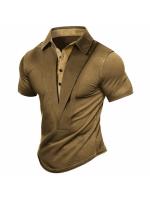 Camiseta de color sólido para hombre, nueva camiseta casual de manga corta versátil de verano para hombre - details 2