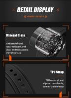 SMAEL-reloj Digital para hombre, pulsera deportiva de silicona, multifuncional, resistente al agua, LED - details 8