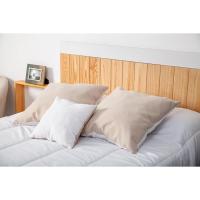 Cabecera de cama de madera para pared. Cabecera de Tablas, Superior Horizontal Blanca. Estilo Vintage, para Camas de 150 cm - details 1