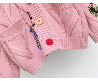 Cárdigan de punto cálido para mujer, chaqueta bordada con bolsillos, abrigo holgado, otoño e invierno, 2023 - details 11