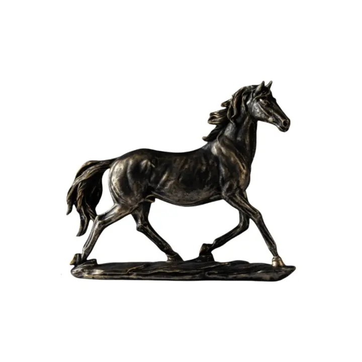Micro adorno de caballo de resina para paisaje, artesanía moderna, estatua de caballo, arte, escultura de Animal creativa para oficina - 1