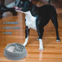 Comedero lento para perros, antiriego cuenco, alimentador lento, prevención de hinchazón interactiva, diseño saludable, cuenco para mascotas, B - details 3