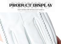 Guantes de piel de oveja para mujer, manoplas cortas de terciopelo fino para pantalla táctil, de cuero, de buena calidad, para invierno, 2226 - details 56