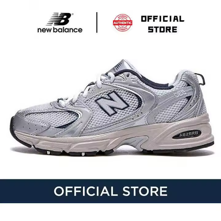 【100% Original】 NB 530 MR530KA running Grey Sier 100% Original para mujeres y hombres zapatos deportivos apliques LETEN - 1
