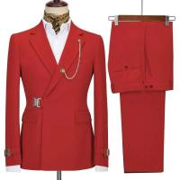 Traje de Hombre de Diseño Italiano Blazer Pantalón para Bodas y Fiestas Ajuste Delgado Moda 2025 - details 5