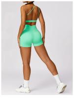 Pantalones cortos de Yoga de cintura alta para mujer, mallas cortas de realce de barriga para Fitness, gimnasio, correr - details 19