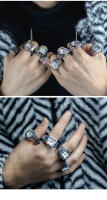 【Reloj de anillo】 Nuevo reloj de dedo con caja de aleación creativa Pareja Nuevos hombres y mujeres - details 3