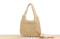 Bolso de playa de un solo hombro de la serie Grass Forest, tejido a mano, informal, de gran capacidad - details 0