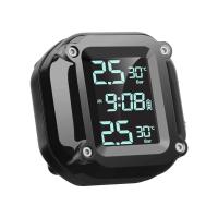 Sistema de supervisión de presión de neumáticos inalámbrico, TPMS con carga USB para motocicleta con 2 sensores externos, pantalla LCD Digital - details 1