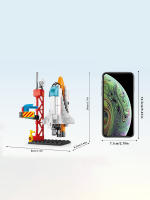 Building Block Toy Micro Particle Assembly Puzzle Space Rocket Cool Desktop Decoration Model Gift Boy Toy - details 10