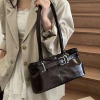 Bolso de hombro con hebilla francesa que combina con todo, bolso de cuero de Color sólido para ocio, bolso de mano para ir al trabajo Y2k para mujer - details 10