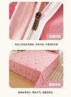 Juego de Ropa de Cama con Encaje Rosa INS de Tamaño Twin Queen King para Niñas y Adultos con Sábanas Florales y Funda de Almohada de Poliéster - details 13