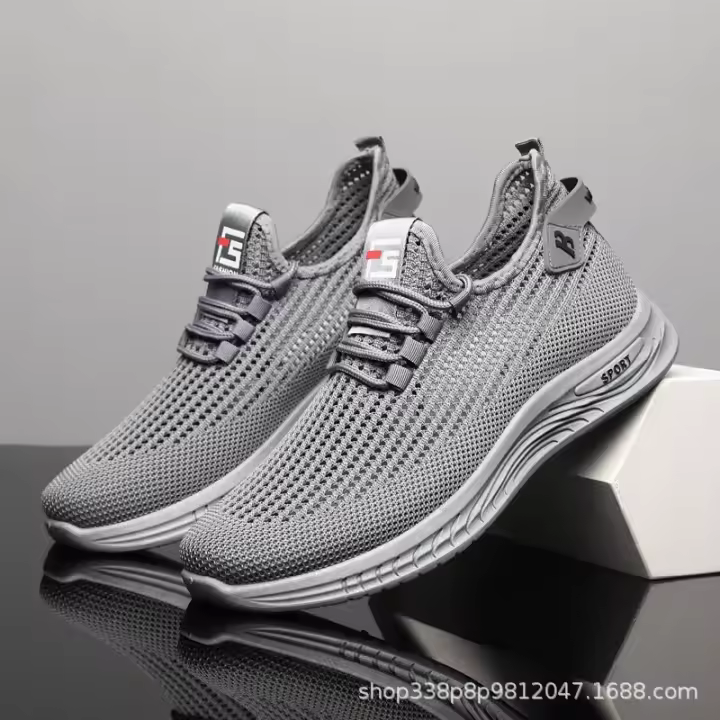 Zapatillas de Moda Versátiles para Hombre Primavera-Verano 2025 Zapatos Casuales Ligeros y Voladores Tejidos - 1